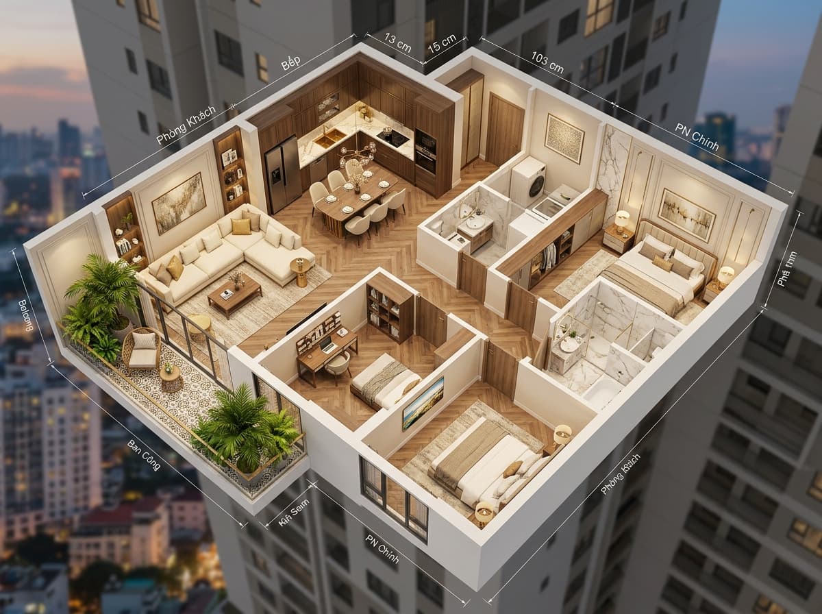 Visualize Mặt Bằng 3D